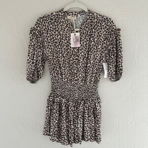 JESSICA SIMPSON | Girls Leopard Print Smock Mini Dress NEW Size Large 10 Safari